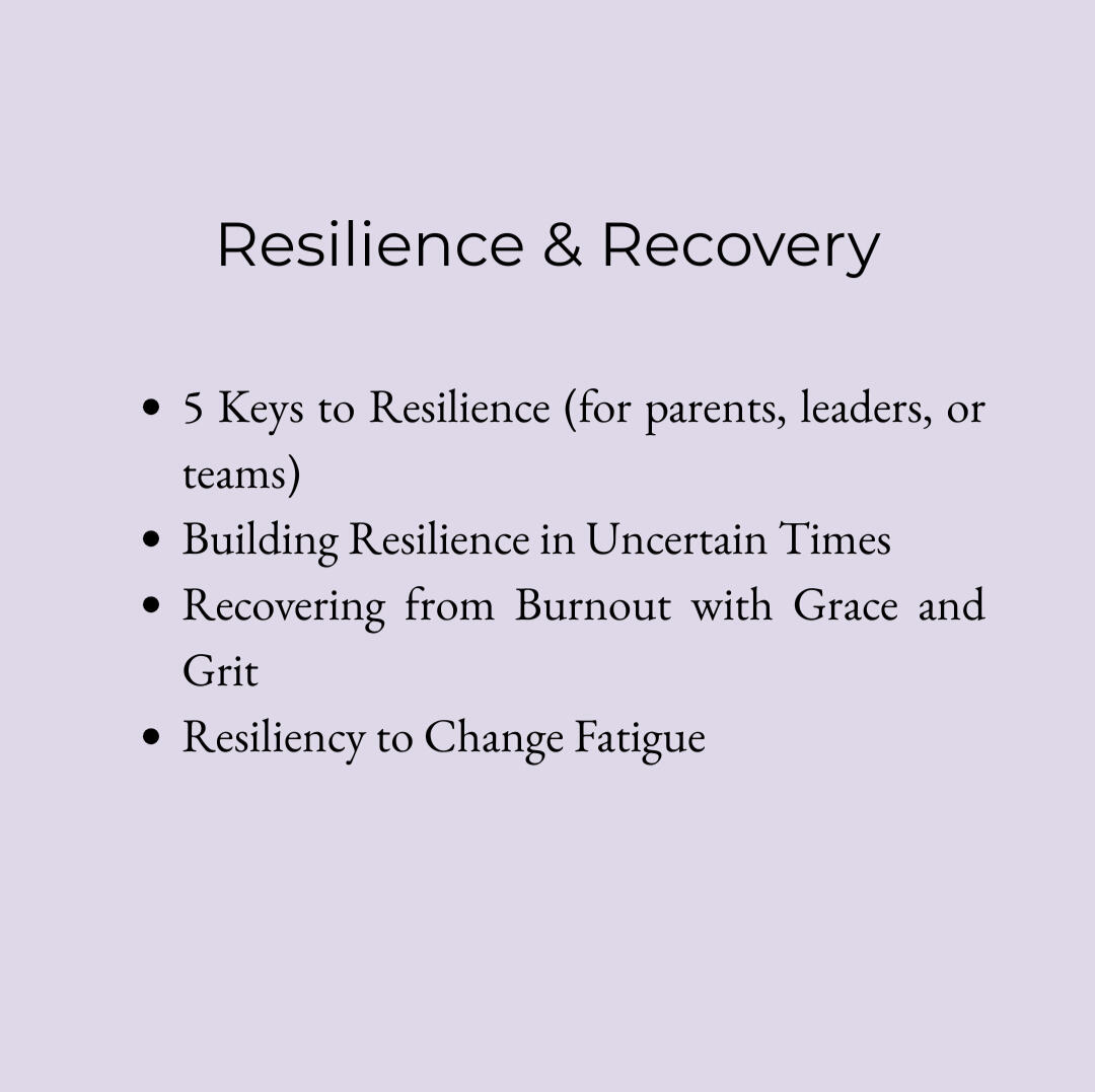 Resilience and Recovery Wellness Webinars Resilience and Recovery Wellness Webinars Bulleted List